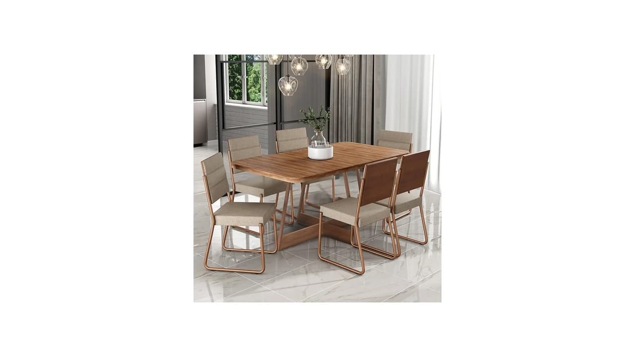 Qual Melhor Mesa de Jantar 6 Lugares: 10 Modelos que Cabem no Seu Orçamento