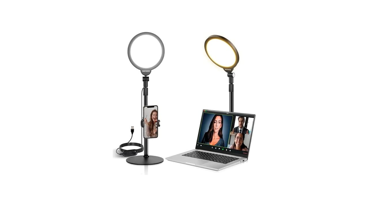 Qual a Melhor Ring Light de Mesa para Chamadas e Lives? Testei 9 Modelos