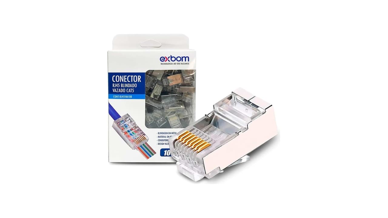 Qual Melhor Conector RJ45 de Metal Blindado? 6 Opções com Ouro e Blindagem para Alta Velocidade